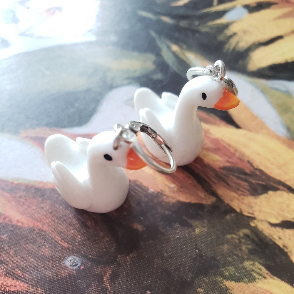 Duck earrings